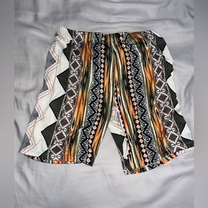 Aztec design biker shorts
